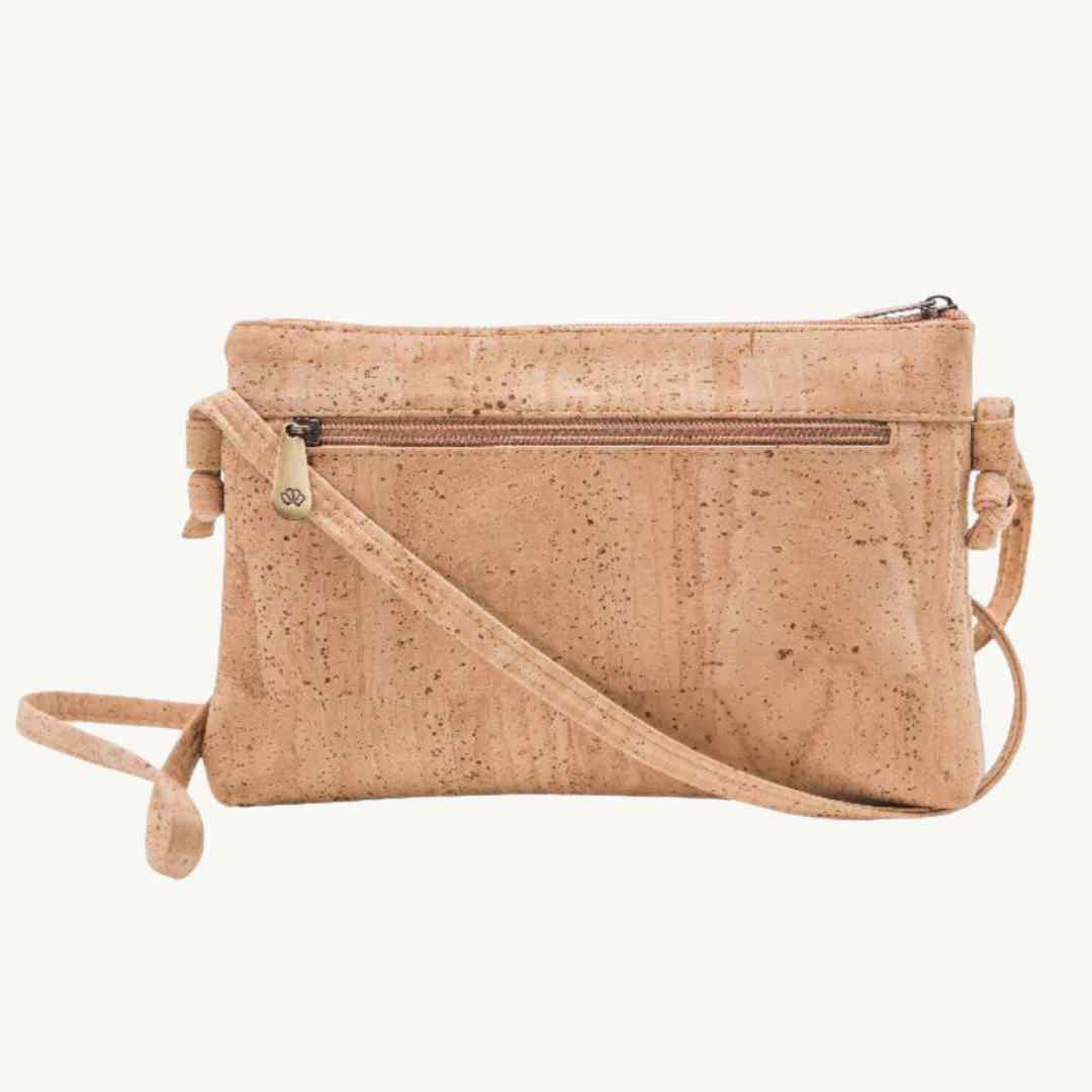 cork leather vegan crossbody purse