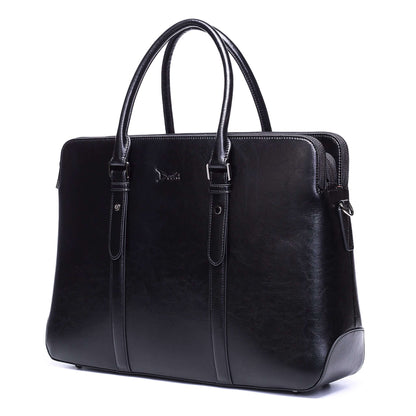 faux leather vegan handbags in classic briefcase style