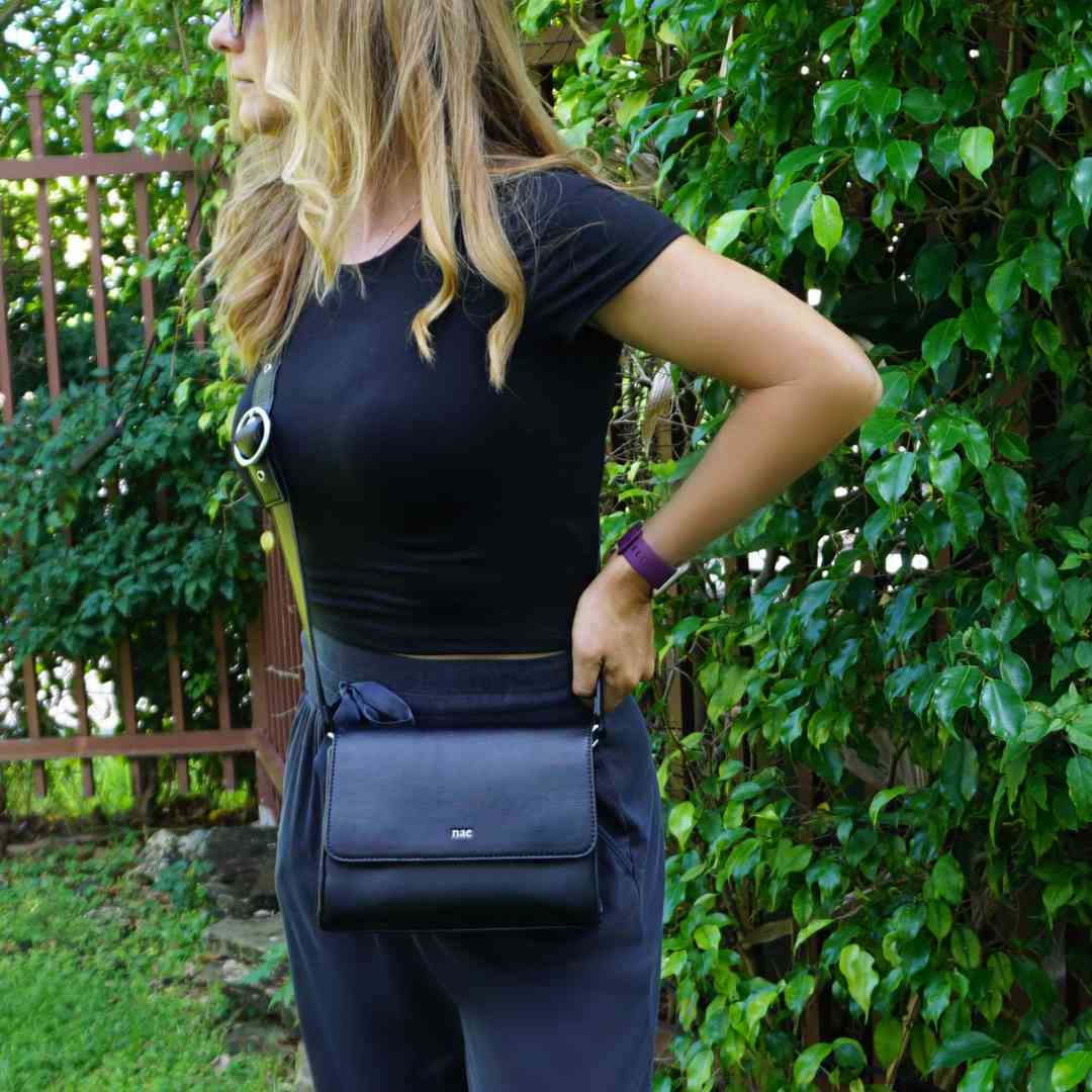 Vegan leather crossbody on sale bag