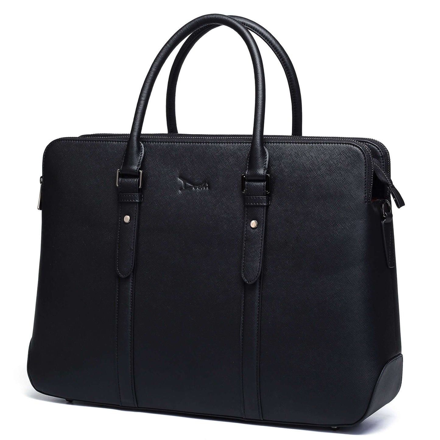 faux leather vegan handbags in classic briefcase style