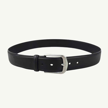 mens vegan leather belt by Doshi in black