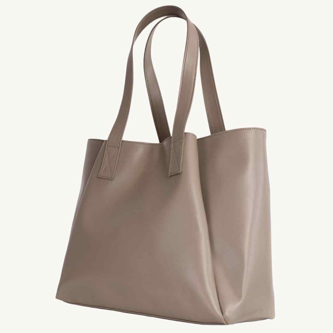 June appleskin Tote bag vegan in nude